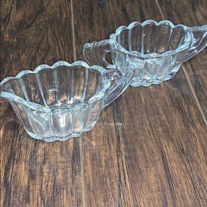 Heisey Sugar and Creamer Set Glass